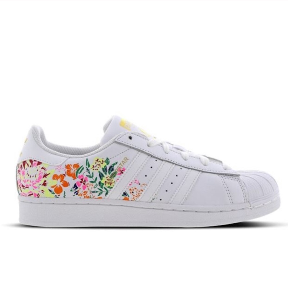 Adidas floral superstar sneakers